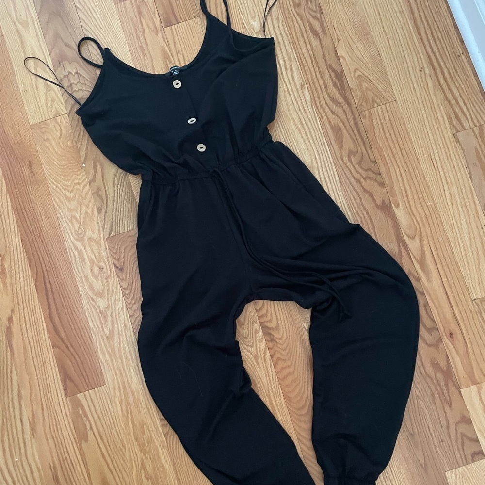 Fashion nova black one piece romper jumpsuit- size small- ankle length - Picture 2 of 12